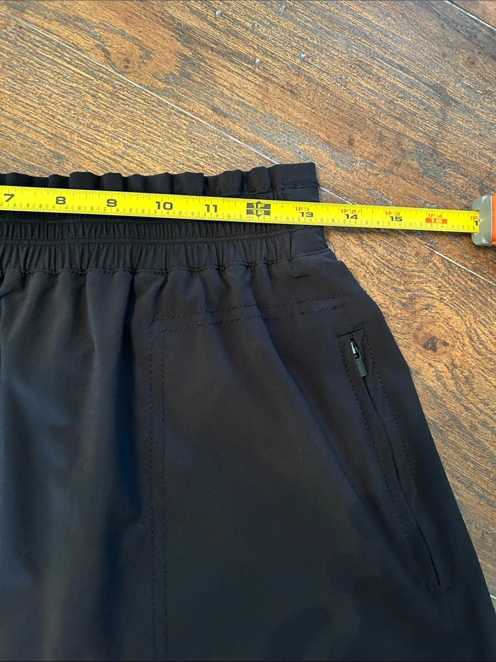 Athleta Black Women's A-Line Midi Skirt Side Slits Zip Pockets Sz S Athleisure